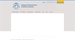Desktop Screenshot of optometrybc.com